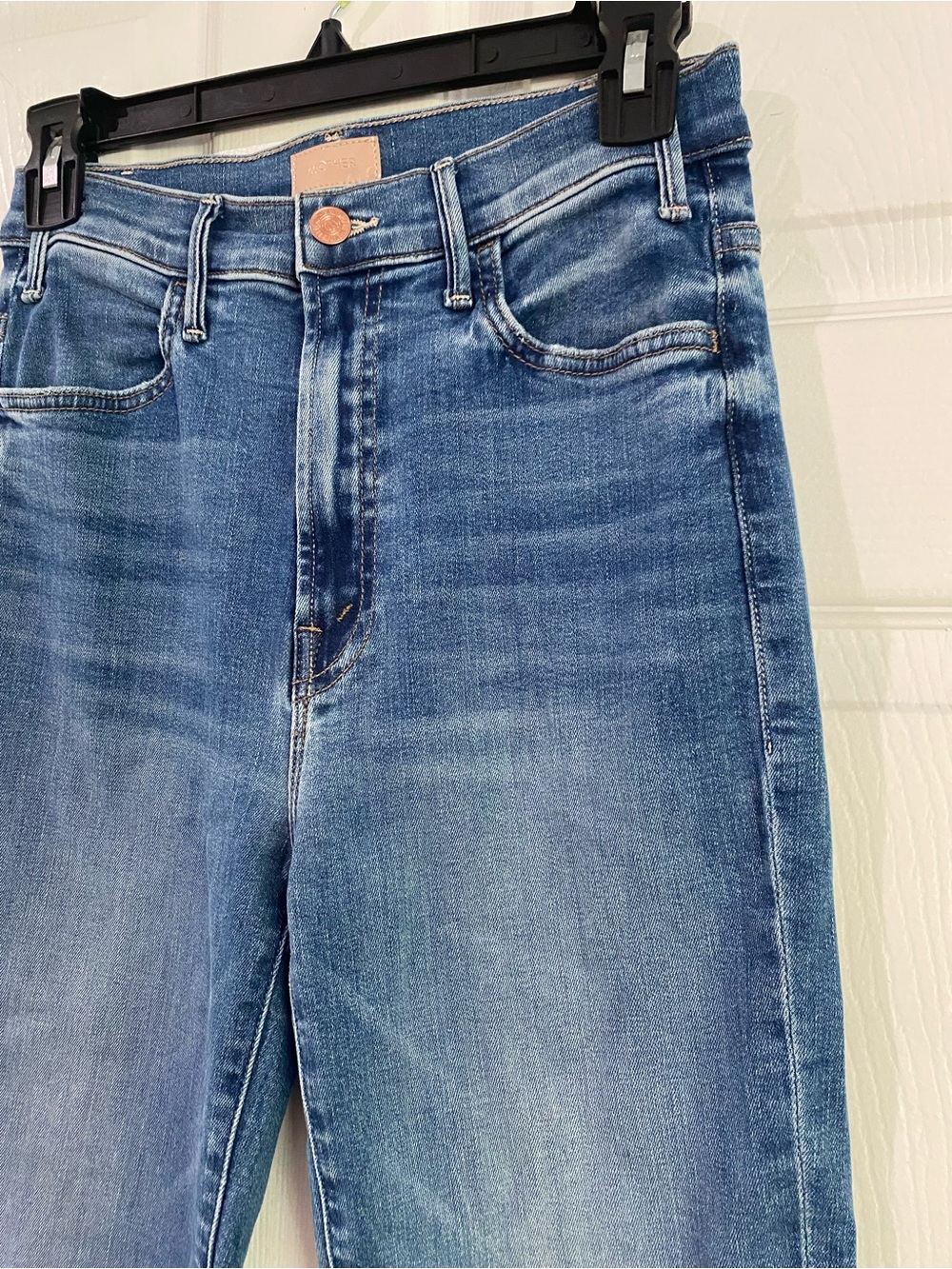 Mother The Hustler Ankle Fray Jeans In Healing Jar Wash High Rise Size 26 - Picture 4 of 15